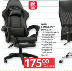 Selgros Fotel Gamingowy Snake 2.0 oferta