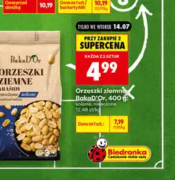 Biedronka Orzeszki ziemne BakaD'Or smażone solone oferta