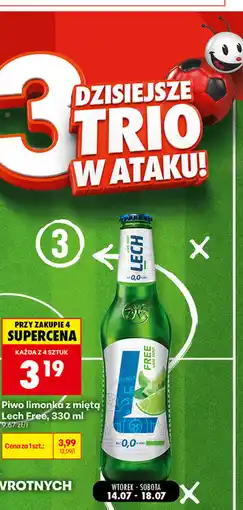 Biedronka Piwo limonka z miętą Lech Free oferta