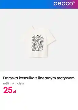 Pepco Damska koszulka z linearnym motywem oferta