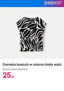 Pepco Pepco Damska koszula w czarno-biały wzór oferta