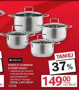 Selgros Komplet garnków 8 części Ambition Hugo+ oferta