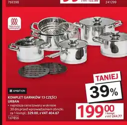 Selgros Komplet garnków 13 części Ambition Urban oferta