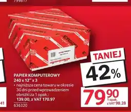Selgros Papier komputerowy Emerson 240x12x3 oferta