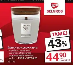 Selgros Świeca zapachowa Nature's Wick oferta