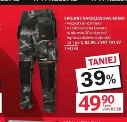 Selgros Spodnie narzędziowe moro oferta