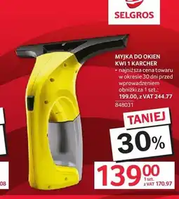 Selgros Myjka do okien Kärcher KW1 oferta