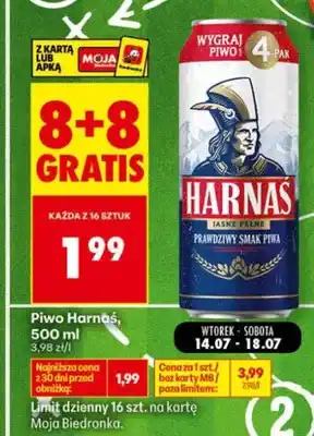 Biedronka Piwo Harnaś Jasne Pełne oferta