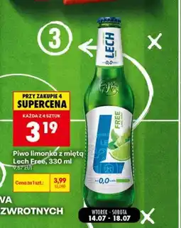 Biedronka Piwo bezalkoholowe Lech Free limonka z miętą oferta