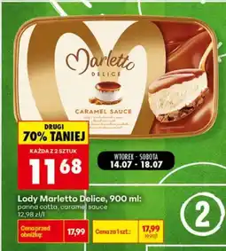 Biedronka Lody Marletto Delice Caramel Sauce oferta