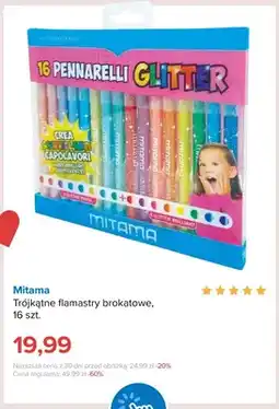 Smyk Trójkątne flamastry brokatowe Mitama oferta