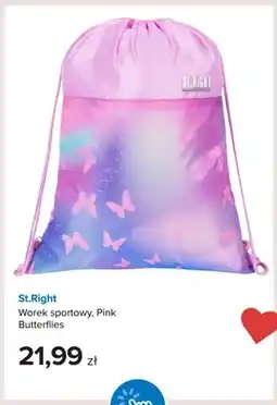 Smyk Worek sportowy St.Right Pink Butterflies oferta