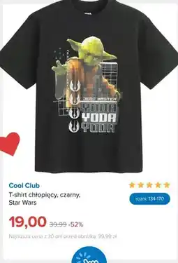 Smyk T-shirt chłopięcy Cool Club czarny Star Wars oferta