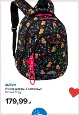 Smyk Plecak szkolny St.Right 3-komorowy Flower Capy oferta
