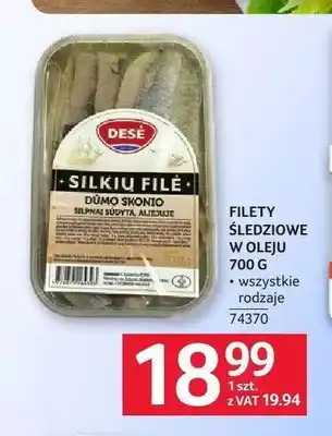 Selgros Filety śledziowe w oleju Desé oferta