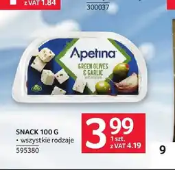 Selgros Przekąska serowa Apetina Green Olives & Garlic oferta