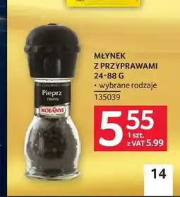 Selgros Pieprz czarny w młynku Kotányi oferta