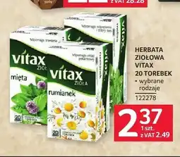 Selgros Herbata ziołowa Vitax Mięta oferta