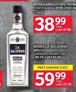 Selgros Wódka J.A. Baczewski 40% oferta