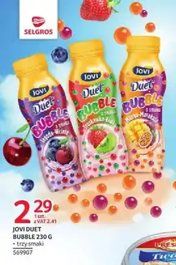 Selgros Napój jogurtowy Jovi Duet Bubble o smaku jagoda-wiśnia oferta