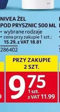 Selgros Żel pod prysznic Nivea oferta