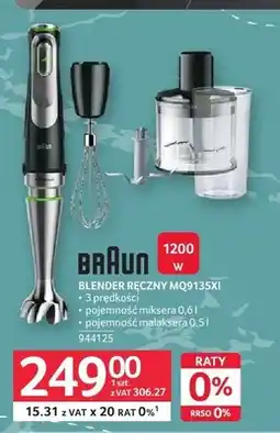 Selgros Blender ręczny Braun MQ9135XI oferta