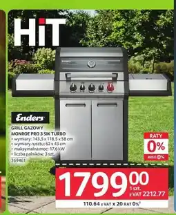 Selgros Grill gazowy Enders Monroe Pro 3 SIK Turbo oferta