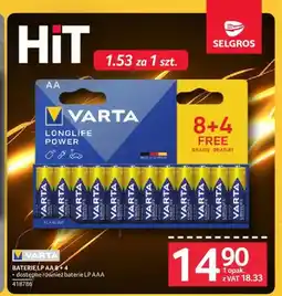 Selgros Baterie Varta Longlife Power AA oferta