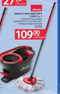 Selgros Komplet mop obrotowy Turbo 3 w 1 Vileda oferta