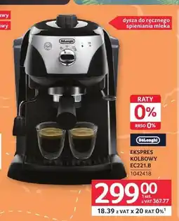 Selgros Ekspres kolbowy DeLonghi EC221.B oferta