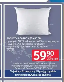 Selgros Poduszka Carbon 70x80 cm oferta