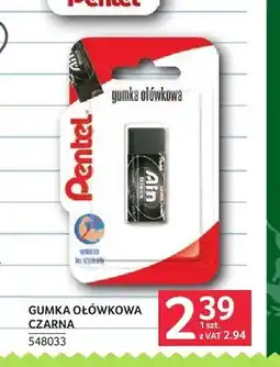 Selgros Gumka ołówkowa czarna Pentel Ain oferta
