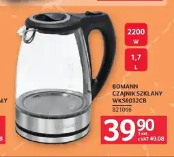 Selgros Czajnik szklany Bomann WKS6032CB oferta