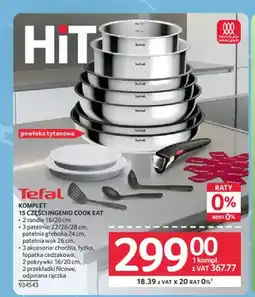 Selgros Komplet naczyń Tefal Ingenio Cook Eat 15 części oferta