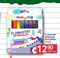 Selgros Flamastry spiralne 8 kolorów Pentel oferta