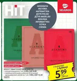 Selgros Zeszyt tematyczny A5 Academy Interdruk oferta
