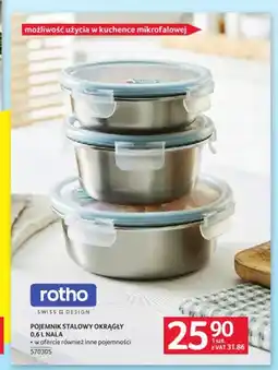 Selgros Pojemnik stalowy okrągły Rotho Nala oferta
