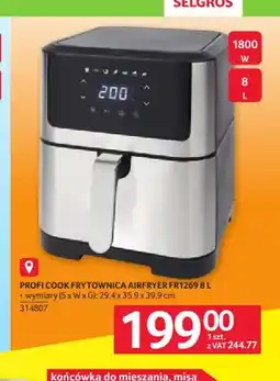 Selgros Frytownica beztłuszczowa Profi Cook Airfryer FR1269 oferta
