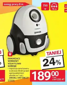 Selgros Odkurzacz workowy Gorenje VCEA11CXWII oferta