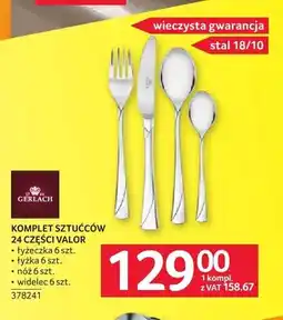 Selgros Komplet sztućców 24 części Valor Gerlach oferta