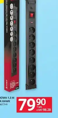 Selgros Listwa antyprzepięciowa Hawk 8-gniazdkowa 1,5 m oferta