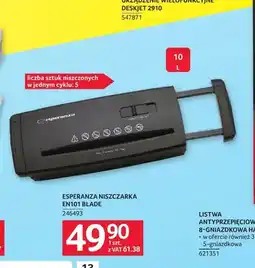 Selgros Niszczarka Esperanza EN101 Blade oferta