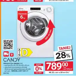 Selgros Pralka Candy CS4 1062DE/1-S oferta