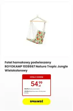 Media Expert Fotel hamakowy podwieszany ROYOKAMP Natura Tropic Jungle oferta
