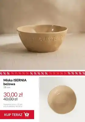 Miska ISERNIA beżowa 18 cm
