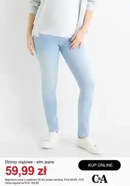 C&A Dżinsy ciążowe slim jeans C&A oferta