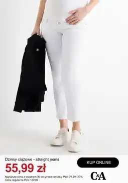 C&A Dżinsy ciążowe straight jeans oferta