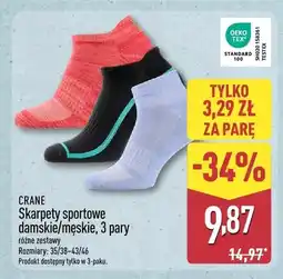 ALDI Skarpety sportowe damskie Crane 3-pak oferta