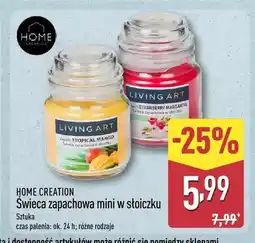 ALDI Świeca zapachowa mini w słoiczku Strawberry Margarita Home Creation oferta