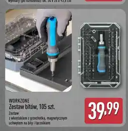 ALDI Zestaw bitów 105 sztuk WORKZONE oferta